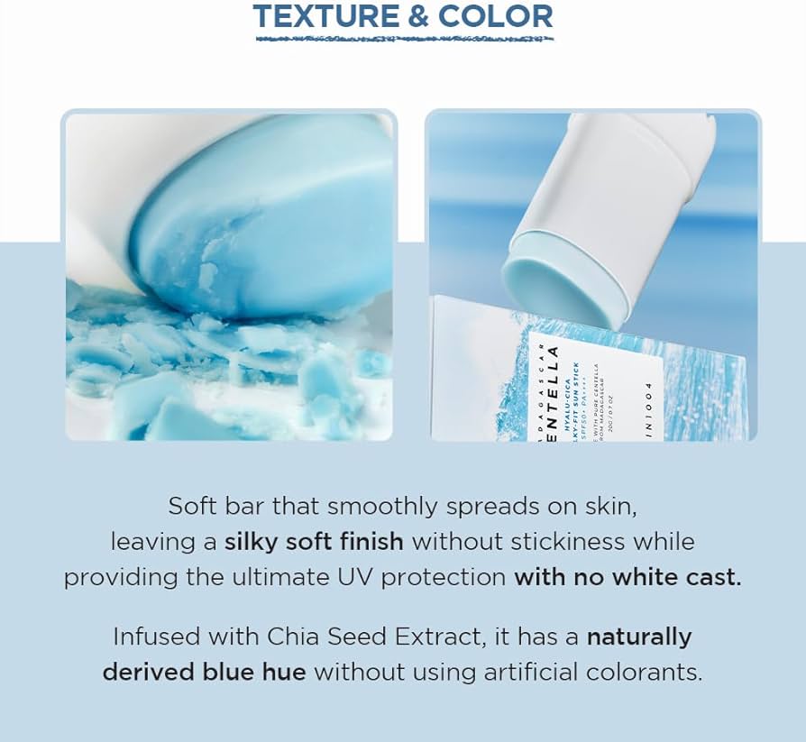 SKIN1004 Madagascar Centella Hyalu-Cica Silky-Fit Sun Stick SPF50+ PA++++ – Protector Solar en Barra con Centella Asiática y Ácido Hialurónico (20g)