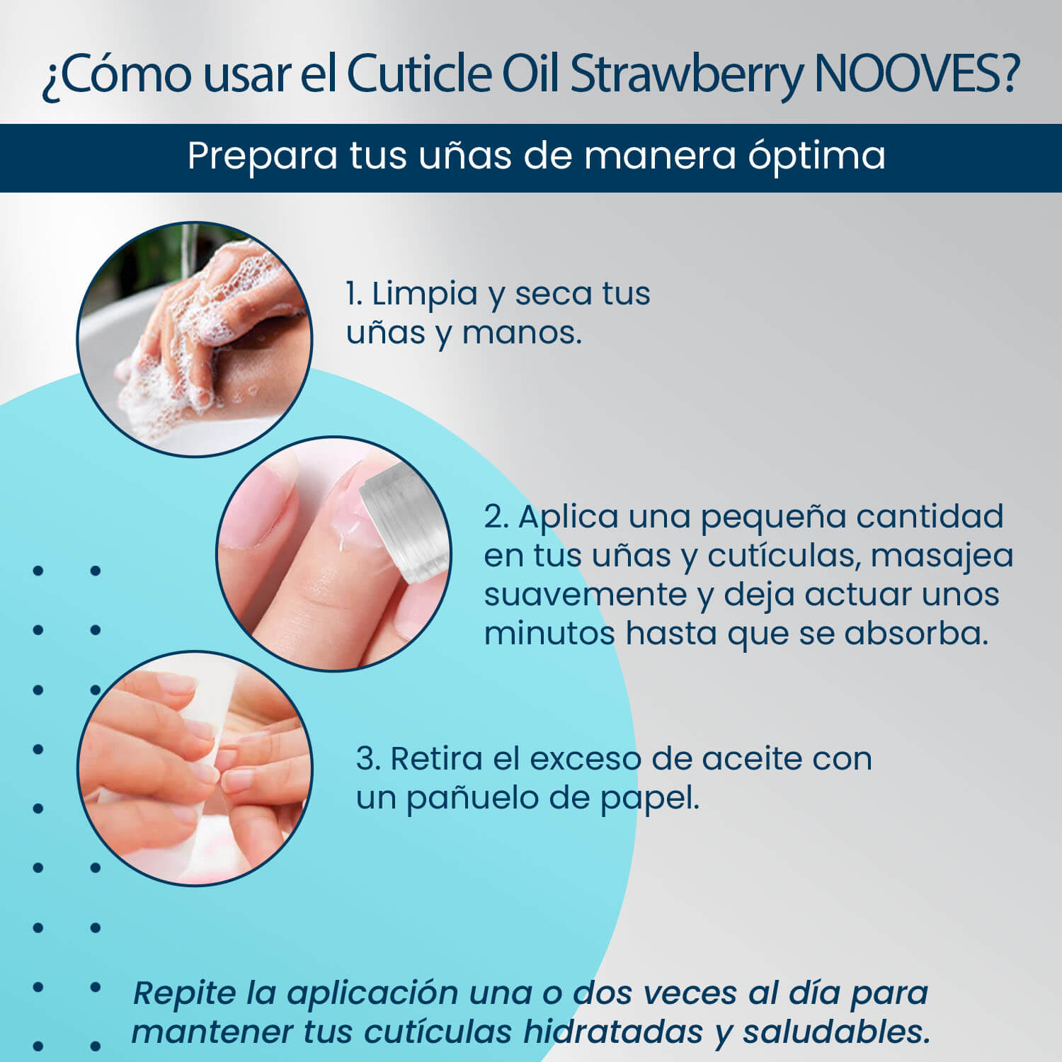 Cuticle Oil Strawberry Roll On 10ml - Aceite para cutículas Aroma Fresa - Nooves Nails-3