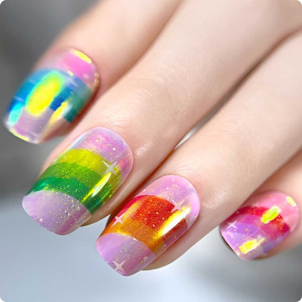 Láminas de Gel - Rainbow Star - Nooves Nails-0
