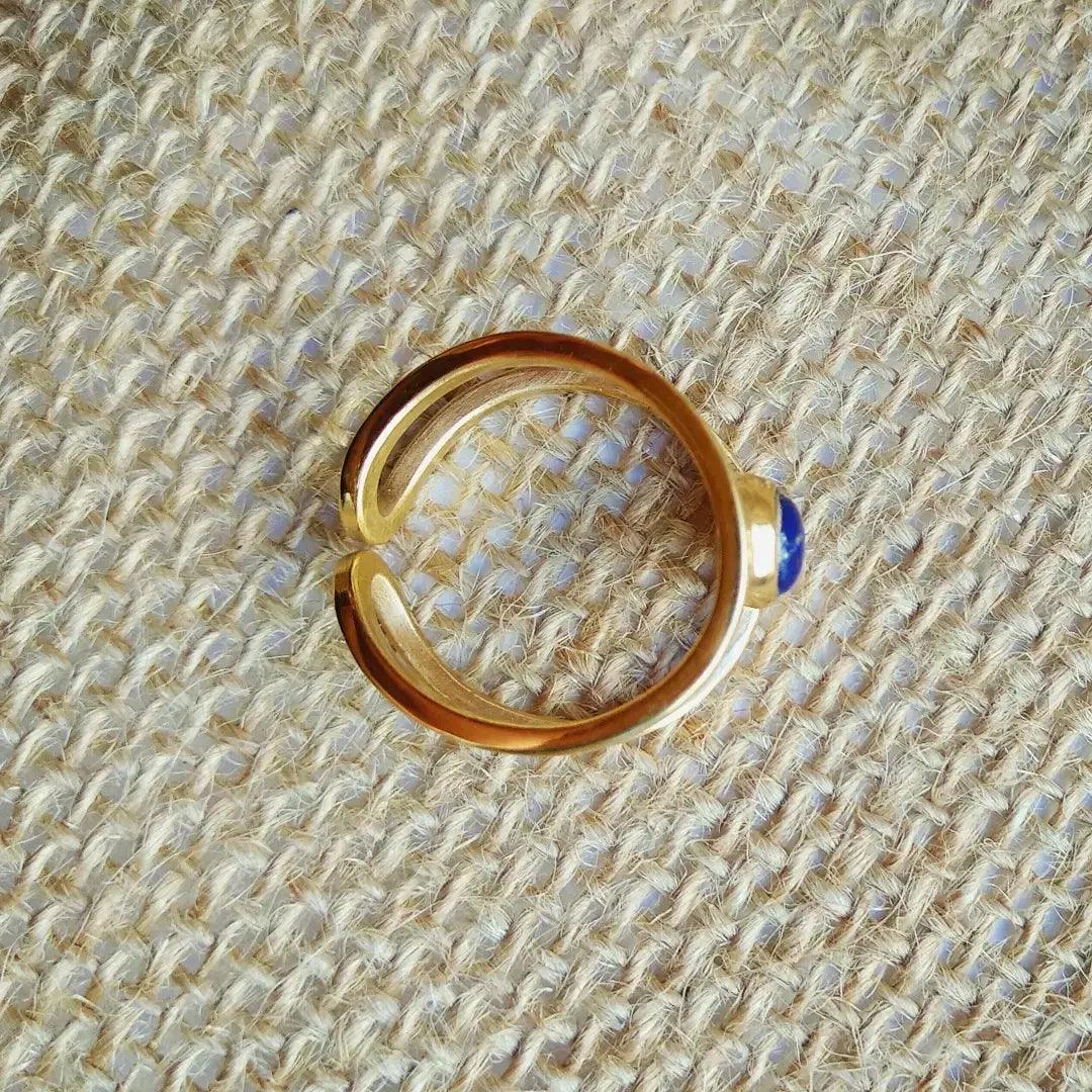 Anillo Doble Hilo Lapislazuli