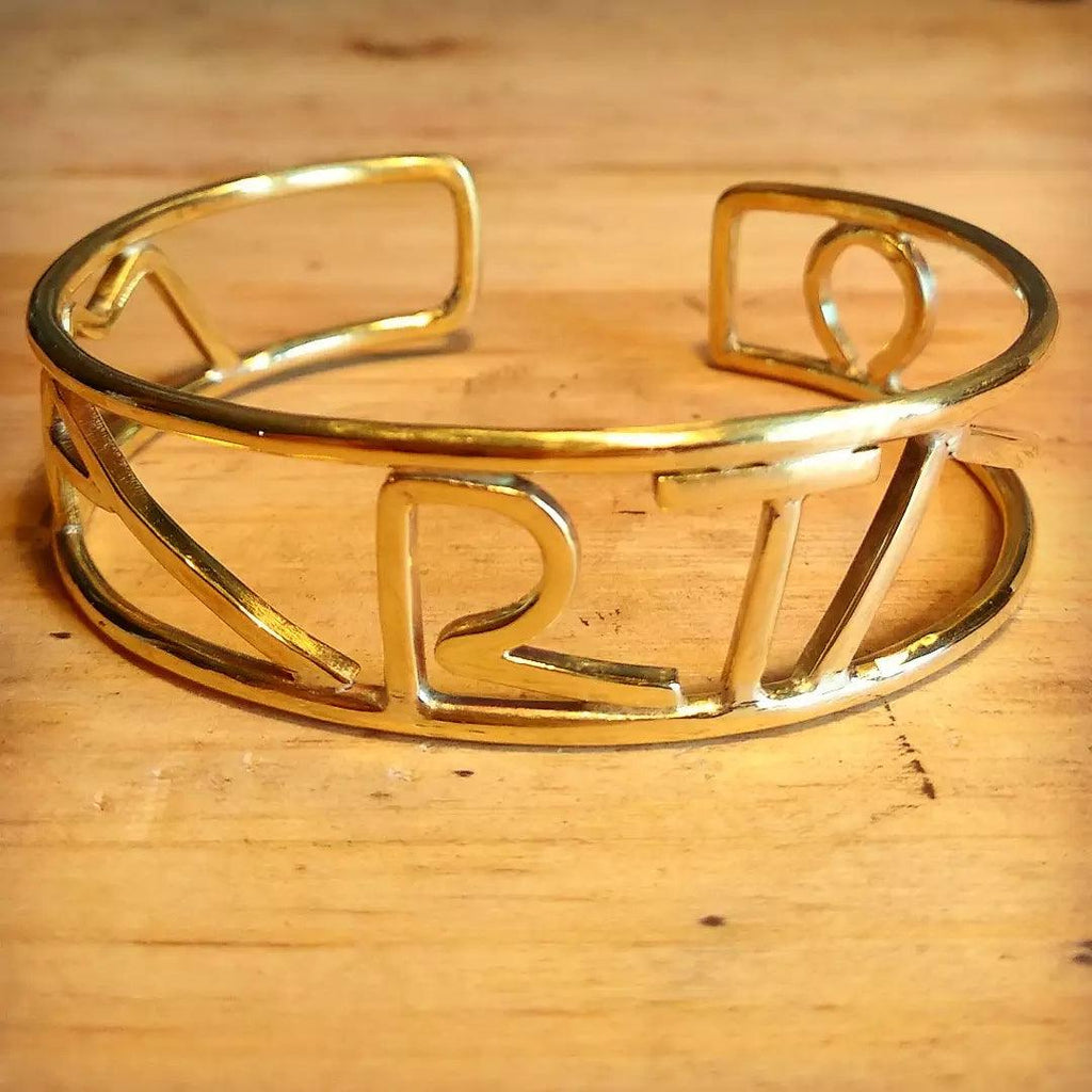 Brazalete Nombre Geométrico Personalizable