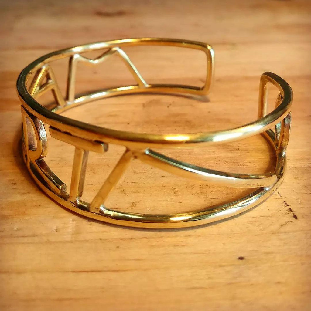 Brazalete Nombre Geométrico Personalizable